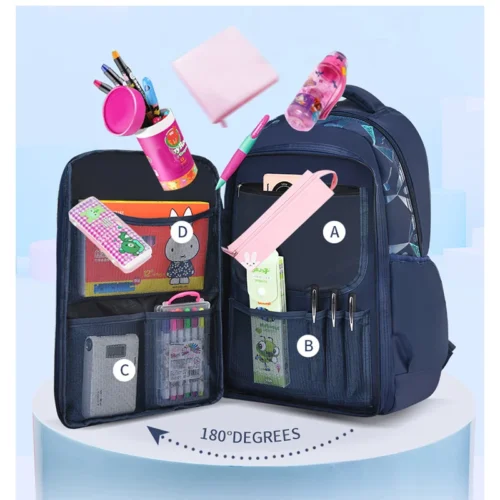 Mochila ortopédica infantil à prova d'água, bolsa para escola primária, para meninos, classe 3 a 6 - Imagem 12