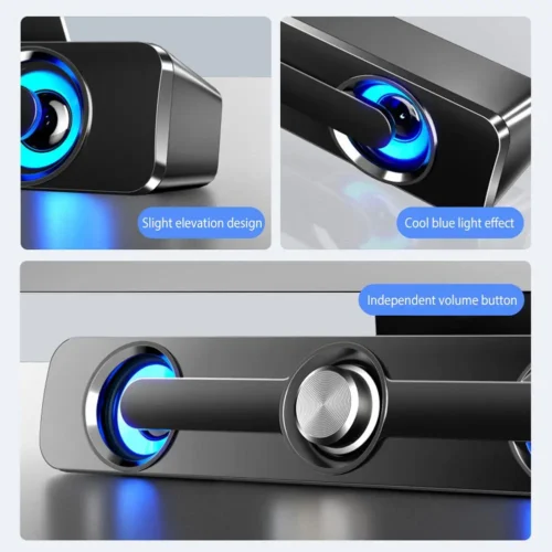 Salange barra de som bluetooth usb com fio alto-falantes barra alto-falante estéreo para projetor computador portátil telefone computador 3.5mm aux alto-falante - Imagem 18