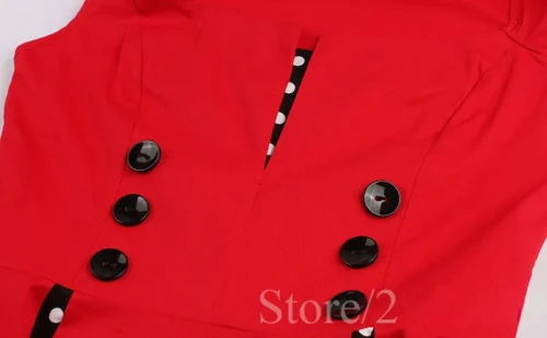 Vestido retrô vintage rockabilly feminino, balanço de ponto, pin up, vestidos de festa, túnica elegante, casual, vintage, S-5XL, 50s, 60s - Imagem 17