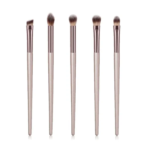 Conjunto de 4 ou 10 pincéis de maquiagem, cor champanhe, para cosméticos, pó, blush, sombra, kabuki, mistura, ferramenta de beleza - Imagem 6