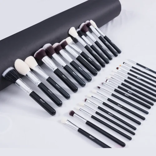 Beili profissional 6/8pcs clássico pincéis de maquiagem dos olhos naturais definir sombra sobrancelha mistura smokey black beleza maquiagem pincéis - Imagem 25