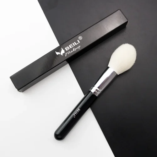 BEILI-Pincéis de maquiagem Big Powder preto, único pincel profissional de fibra de lã, muito macio, Fundação, Destaque, Beleza - Imagem 6