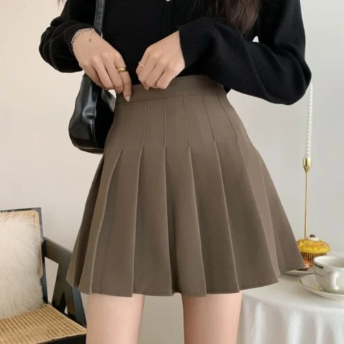 2024 outono coreano saia shorts feminino cintura alta sexy mini saia escola curto plissado kawaii japonês rosa saia feminina primavera - Imagem 16