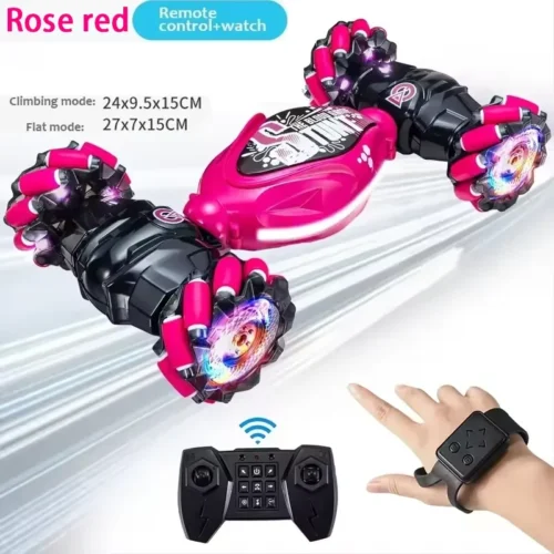 Carro de deriva 4WD RC com luzes LED de música 2.4G Gesto Rádio Controle Remoto Spray Stunt Car 360 °   Presentes de brinquedos de carro de escalada giratório - Imagem 9