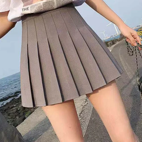 2024 outono coreano saia shorts feminino cintura alta sexy mini saia escola curto plissado kawaii japonês rosa saia feminina primavera - Imagem 3
