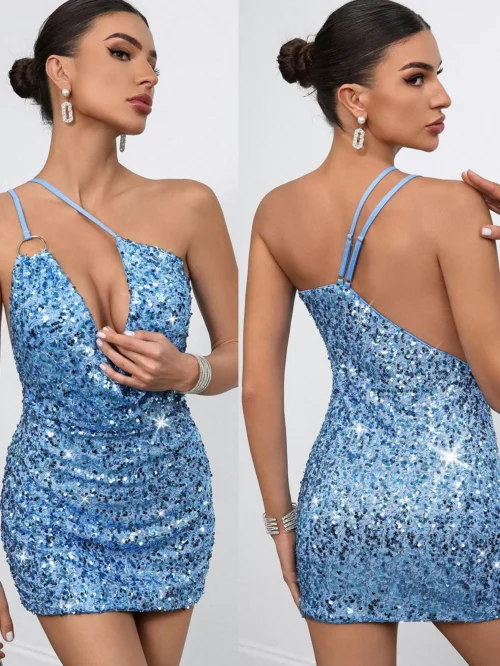 vestido halter clube elegante festa curto vestido de verão roupas femininas bodycon vestido de baile - Imagem 10