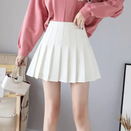 2024 outono coreano saia shorts feminino cintura alta sexy mini saia escola curto plissado kawaii japonês rosa saia feminina primavera - Imagem 14