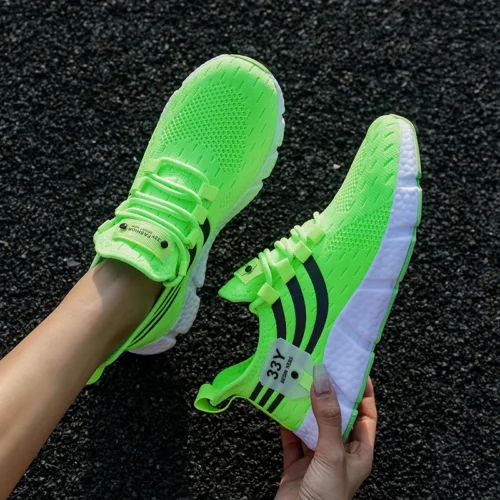 Tênis casuais verão respirável sapatos esportivos leve malha ao ar livre tênis de corrida atlético jogging tenis sapatos caminhada - Imagem 16