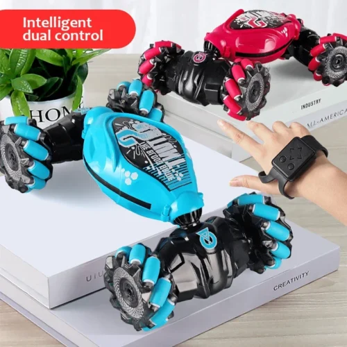 Carro de deriva 4WD RC com luzes LED de música 2.4G Gesto Rádio Controle Remoto Spray Stunt Car 360 °   Presentes de brinquedos de carro de escalada giratório - Imagem 4
