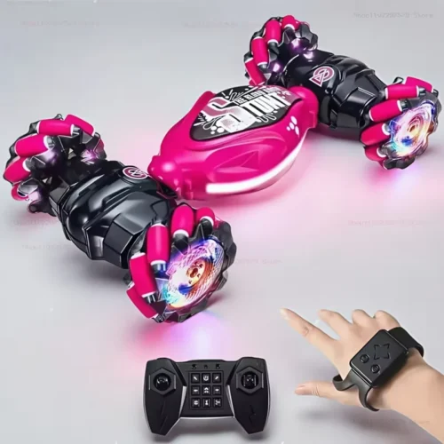 Carro de deriva 4WD RC com luzes LED de música 2.4G Gesto Rádio Controle Remoto Spray Stunt Car 360 °   Presentes de brinquedos de carro de escalada giratório - Imagem 12
