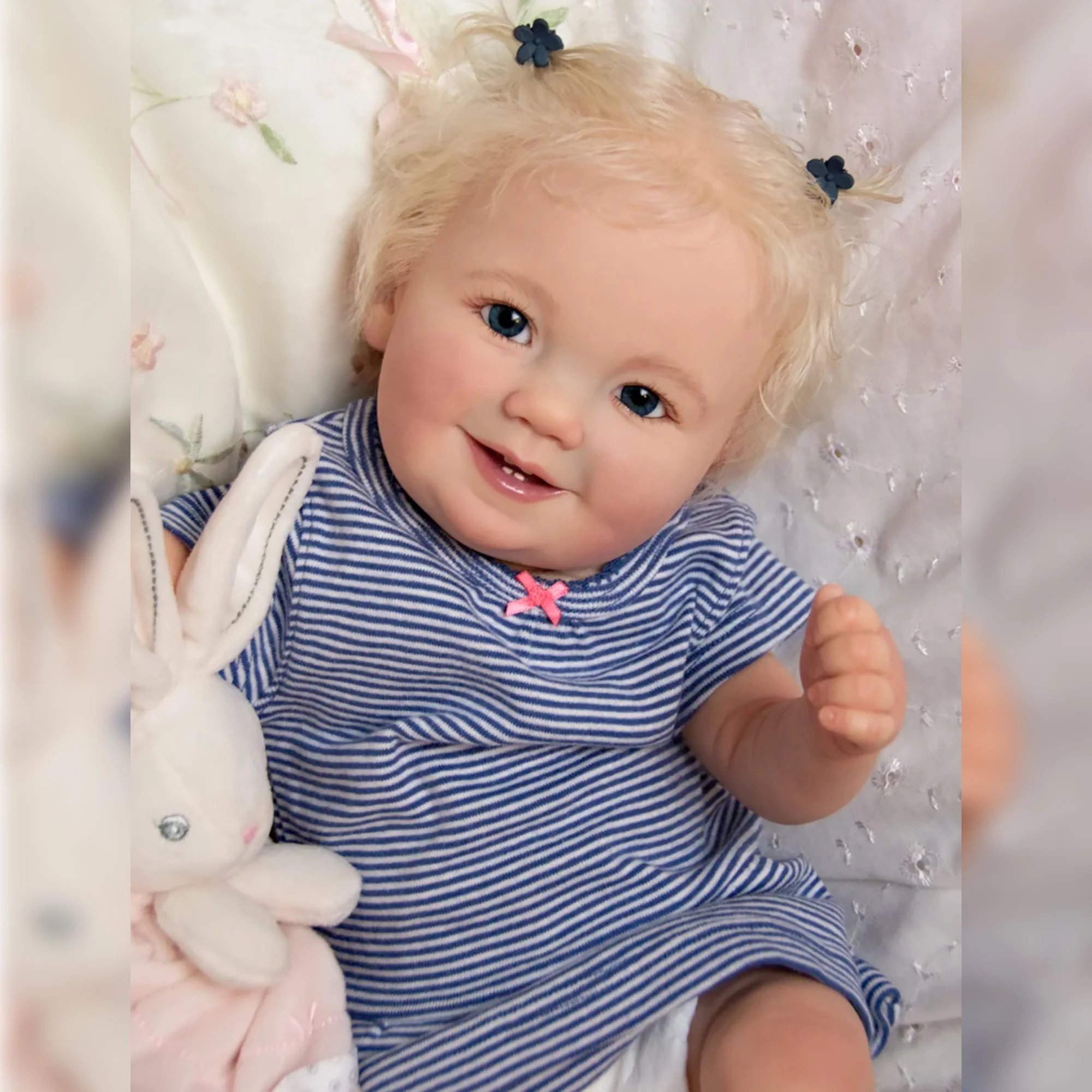 Boneca Reborn com Cabelo 3D Pintado, 20”, Fofa, Presente Perfeito e Brinquedo para Crianças