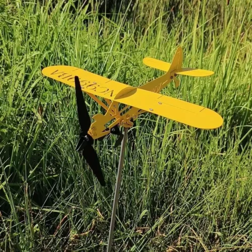 Cata-vento Avião 3D para Exterior Bússola Direção do Vento Decoração de Jardim Cata-vento - Imagem 4