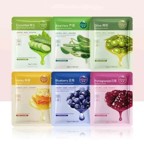 6/12 pçs frutas máscara facial hidratante controle de óleo endurecimento aloe coreano cosméticos folha máscara facial beleza cuidados com a pele projetos - Imagem 2