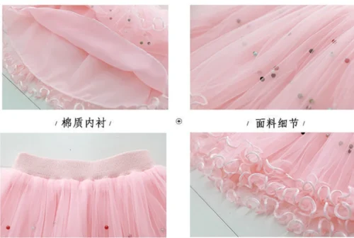 Conjunto de duas peças feminino, saia de malha tutu e camiseta, roupa de festa infantil, bonita coreana, moda verão, 3-14 anos - Imagem 38