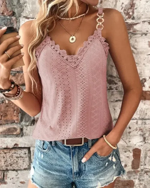 2024 verão moda sexy mulher blusas sem mangas magro sólido camisas femininas corrente de seda cetim regata blusas para mujer 24867 - Imagem 19