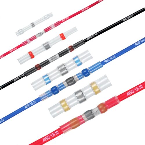 100-1000 pces conectores de fio de vedação de solda termo retrátil conectores de extremidade de solda kit automotivo marinho isolado com 300w pistola de ar quente - Imagem 22