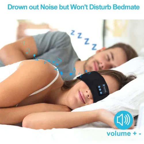 Fones De Ouvido Sem Fio Bluetooth, Esportes Dormir Headband, Fones De Ouvido Elásticos, Música Eye Mask, Headset - Imagem 4