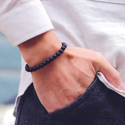 Moda masculina pulseira conjunto 2 pçs deslizante ajustável sorte fio vermelho braslet acessórios hombre presentes para ele braçadeira herren jooias - Imagem 4