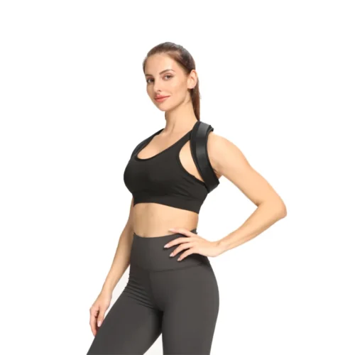 Corretor ajustável da postura do ombro traseiro, clavícula, suporte da espinha, remodelar seu corpo, casa, escritório, esporte, parte superior das costas, cinta de pescoço - Imagem 21