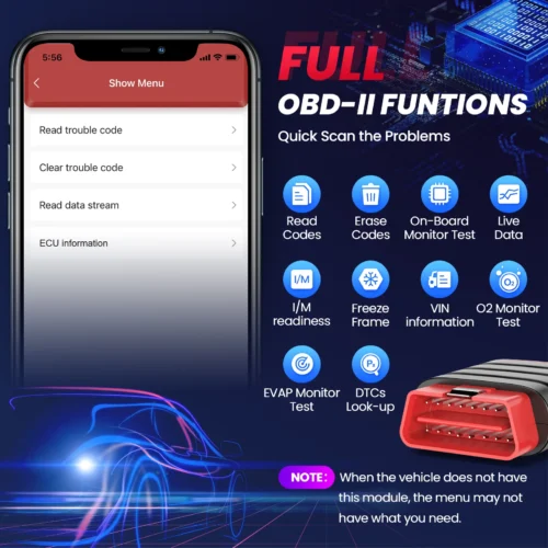 THINKCAR THINKDIAG MINI Auto OBD2 Bluetooth Scanner Sistema Completo Diagnóstico Todos os Carros Vitalício Gratuito Ferramenta de Diagnóstico Automotivo - Imagem 15