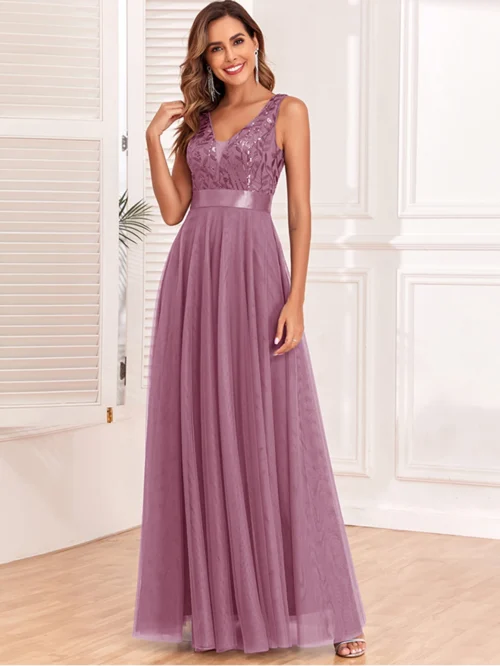 Vestido de festa para as mulheres elegante, sem costas maxi lantejoulas vestido de verão - Imagem 47