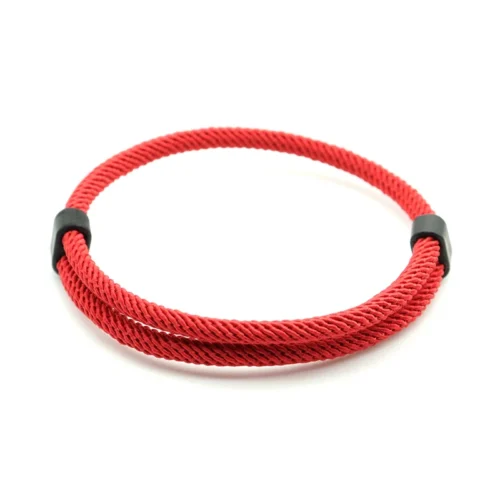 Moda masculina pulseira conjunto 2 pçs deslizante ajustável sorte fio vermelho braslet acessórios hombre presentes para ele braçadeira herren jooias - Imagem 11