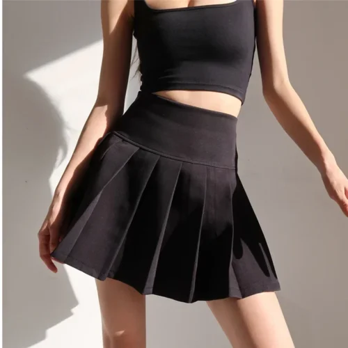 Mini saias das mulheres 2024 verão japonês escola saias plissadas cintura alta kawaii bonito saia uniforme harajuku