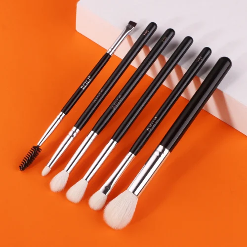 Beili profissional 6/8pcs clássico pincéis de maquiagem dos olhos naturais definir sombra sobrancelha mistura smokey black beleza maquiagem pincéis - Imagem 17
