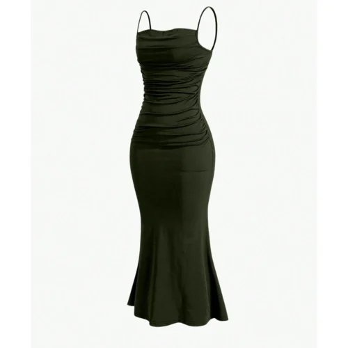 Mia Muse Vestidos femininos para todas as estações, elegantes, justos, alça espaguete, bainha sereia, maxi vestidos de festa da moda - Imagem 19
