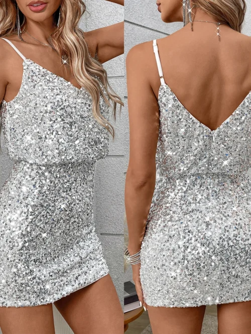 vestido halter clube elegante festa curto vestido de verão roupas femininas bodycon vestido de baile - Imagem 55