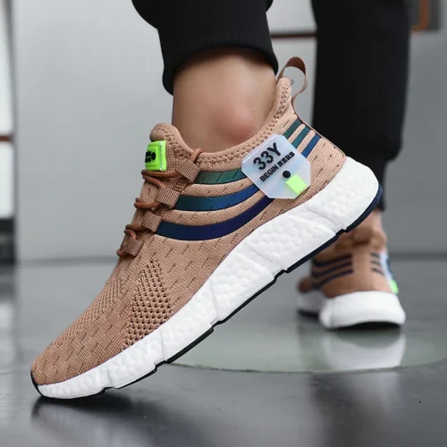 Tênis casuais verão respirável sapatos esportivos leve malha ao ar livre tênis de corrida atlético jogging tenis sapatos caminhada - Imagem 2