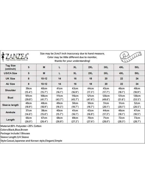 Zanzea casual solto blusa feminina verão em torno do pescoço camisa verificado impresso bolso 3/4 manga topos harajuku simples blusas - Imagem 6