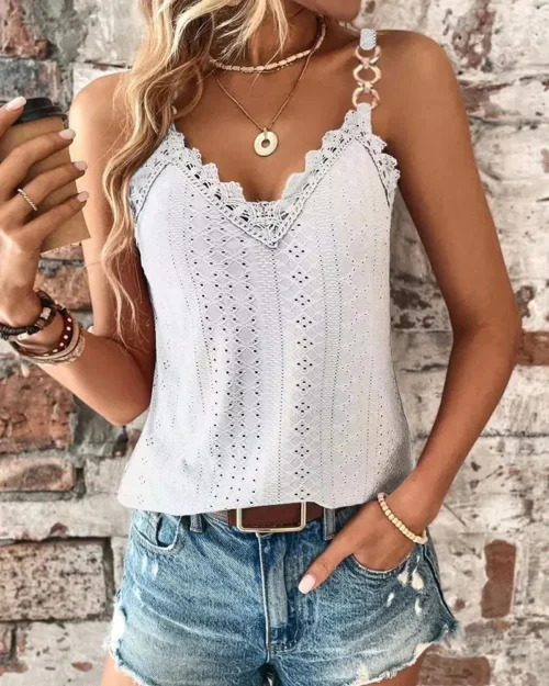 2024 verão moda sexy mulher blusas sem mangas magro sólido camisas femininas corrente de seda cetim regata blusas para mujer 24867 - Imagem 16