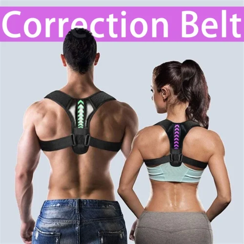 Corretor ajustável da postura do ombro traseiro, clavícula, suporte da espinha, remodelar seu corpo, casa, escritório, esporte, parte superior das costas, cinta de pescoço