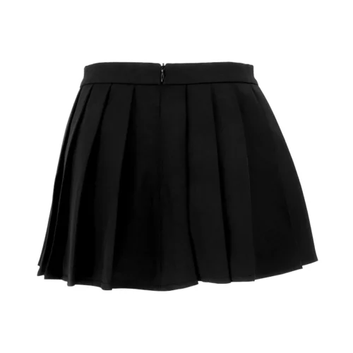 Sexy mini saia feminina novo verão preto moda zíper partywear casual magro saia plissada elegante versátil sexy saia feminina - Imagem 6