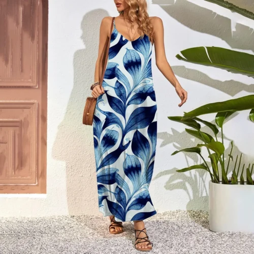 Vestido extra longo feminino, vestidos maxi tamanho grande, estampa 3D - Imagem 14