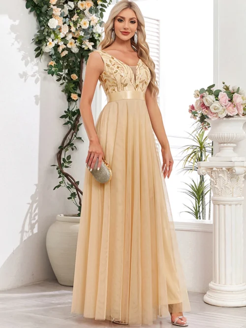 Vestido de festa para as mulheres elegante, sem costas maxi lantejoulas vestido de verão - Imagem 28