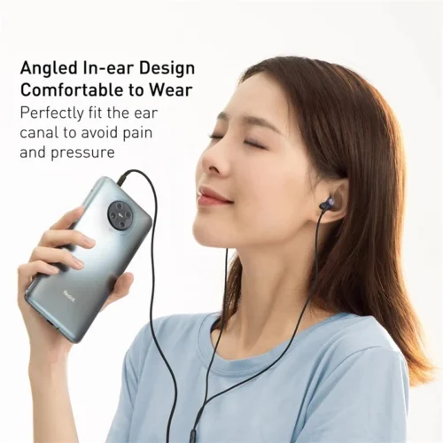 Baseus Bass Sound Fone de ouvido In-Ear Esporte Fones de ouvido com microfone para xiaomi iPhone 6 Samsung Headset fone de ouvido auriculares MP3 - Imagem 2