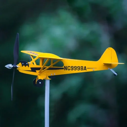 Cata-vento Avião 3D para Exterior Bússola Direção do Vento Decoração de Jardim Cata-vento - Imagem 3