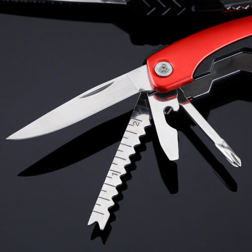 Portátil Multi Ferramenta Alicate, Camping Gear, sobrevivência ao ar livre, aço inoxidável, Camping Acessórios, 9 em 1 - Imagem 13