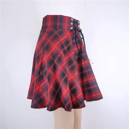 Feminino básico versátil queimado casual mini saia skater cintura alta escola goth punk saia preta harajuku - Imagem 10
