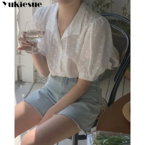 Blusa com gola V para mulheres, camisas de lazer, tops com tudo, estilo coreano, roupa elegante, cor sólida - Imagem 6