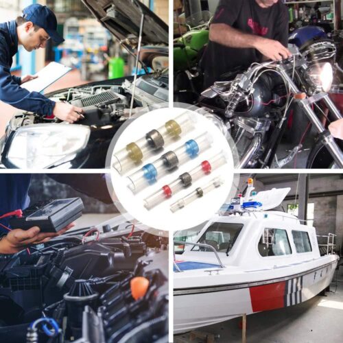 100-1000 pces conectores de fio de vedação de solda termo retrátil conectores de extremidade de solda kit automotivo marinho isolado com 300w pistola de ar quente - Imagem 25