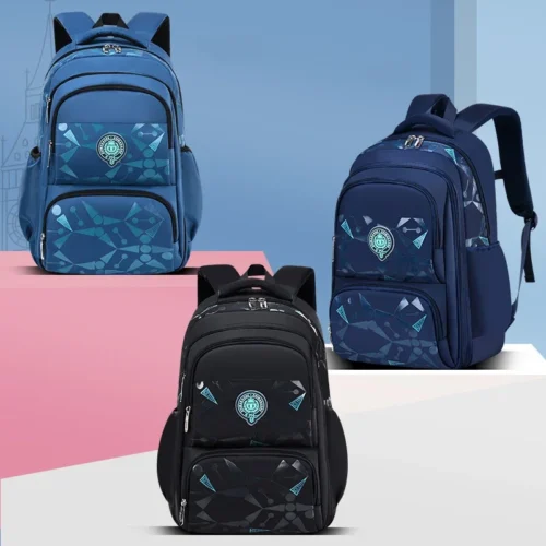 Mochila ortopédica infantil à prova d'água, bolsa para escola primária, para meninos, classe 3 a 6 - Imagem 2