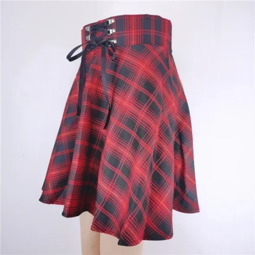 Feminino básico versátil queimado casual mini saia skater cintura alta escola goth punk saia preta harajuku - Imagem 6