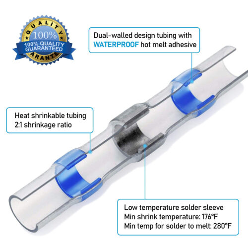 100-1000 pces conectores de fio de vedação de solda termo retrátil conectores de extremidade de solda kit automotivo marinho isolado com 300w pistola de ar quente - Imagem 24