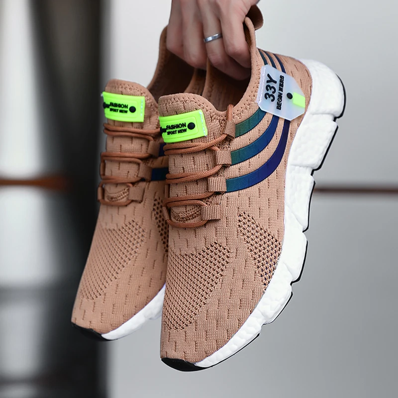 Tênis casuais verão respirável sapatos esportivos leve malha ao ar livre tênis de corrida atlético jogging tenis sapatos caminhada
