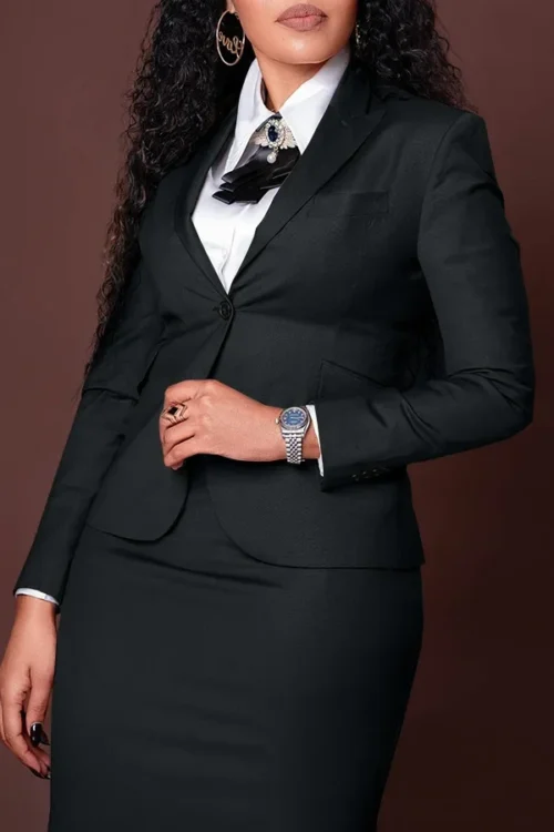 Bwq conjunto feminino manga cheia botão blazer + saias terno 2025 inverno casual streetwear dois 2 peças conjunto áfrica ol roupas de trabalho - Imagem 17