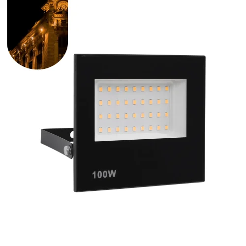 Refletor Led 100w Holofote Bivolt Prova Dágua Luz Forte - Imagem 7