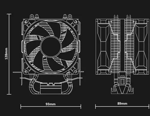 Air Cooler Processador Duplo Pc Cpu Rgb Intel Amd Universal - Imagem 4